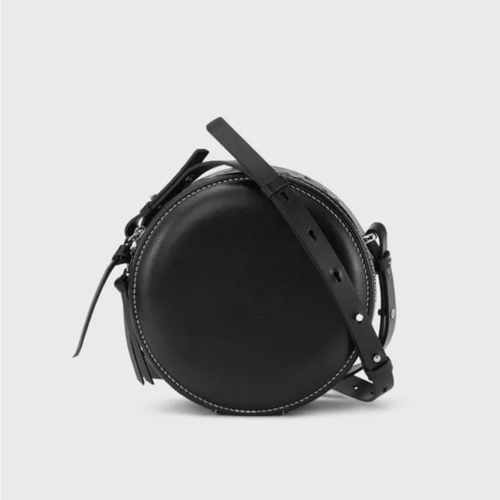 GANNI round roller bag in black